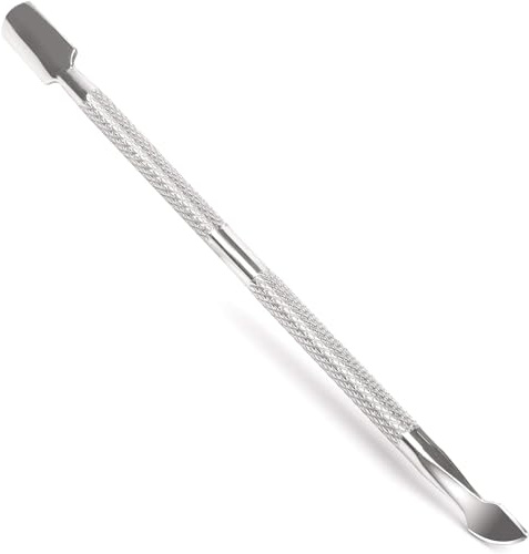 Body-Plus Professional Nial Cuticle Pusher - Stainless Steel Dual Head Nail Cuticle Cleaner for Gel Polish Remover - Cuticle Stick Scraper Art Tool for Fingernails & Toenails