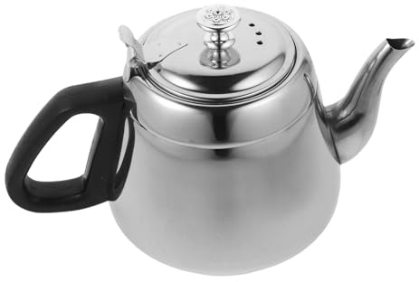 Alipis Teiera per Fornello in Acciaio Inossidabile 1,5l con Filtro a Rete Integrato Bollitore D'acqua da Viaggio Manico Ergonomico per Uso Domestico e Preparazione Tè