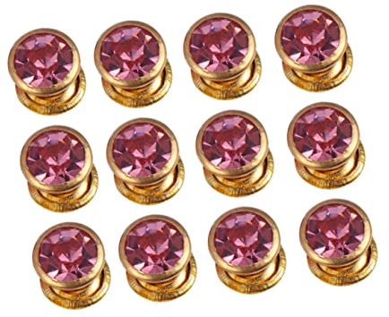 KONTONTY 100stücke Bunter Diamantschmuck Exzellenter Schliff Strass Metall Kleidungszubehör Für Basteln Rosa Diamant Mit Gold Rand