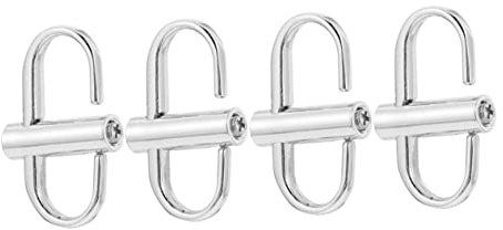 HAPINARY 4pcs Steel Bag Strap Adjustment Buckles, Silver Metal Buckles for DIY Handbag Making, Lightweight and Practical Fasteners for Chain Straps