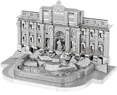 Metal Zone Fontana Di Trevi Puzzle 3D Metal. Maqueta Fontana di Trevi 3D. Rompecabezas de Metal 3D de Arquitectura. Puzzle 3D Metalico para Adultos de 10,9 x 6,5 x 6,9cm