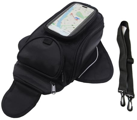 dentedeleao Motorrad Tankrucksack Oxford mit Größerem Fenster, Magnet Tasche, Starke Magnetische Tasche für Motorrad