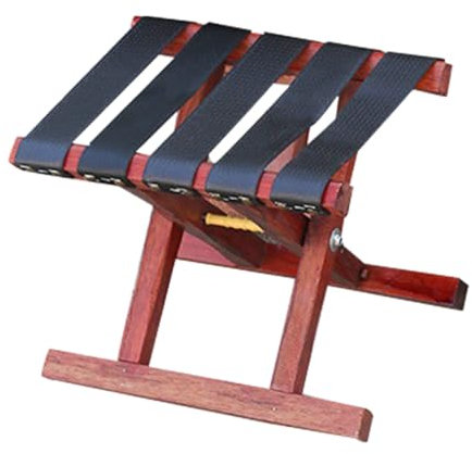 PAMINGONO Campinghocker Klapphocker Tragbar Aus Holz Und Stahl Faltbar Kompakt Leicht Für Outdoor Angeln Garten Camping