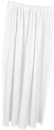 Ciieeo Praktische Weiße Leinen Vorhänge Blackout Schattierung Wohnzimmer Schlafzimmer Hairball Vorhänge