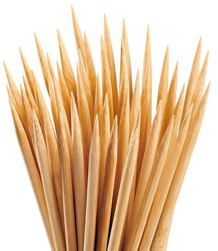 Brochettes en bambou pour apéritifs et brochettes à fruits (20 cm)