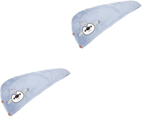 FRCOLOR 2St Haartrockenhandtuch kinderhandtücher handtuch bathroom accessory haarreife headscarf towel Haartuch Kappe Kopftuchwickel Kopfwickeltuch für nasses Haar superfeine Faser