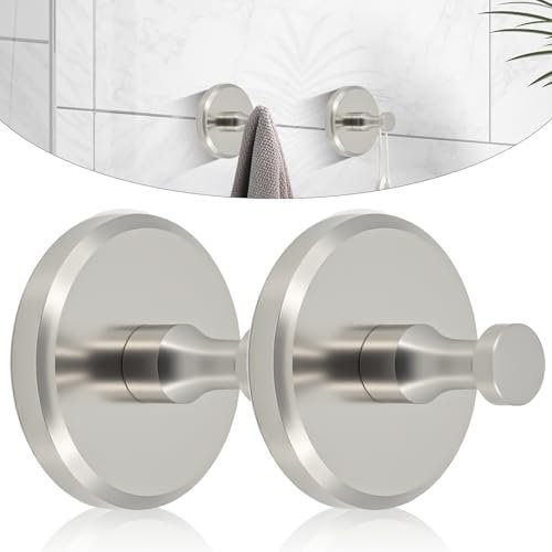 lafo Roha Lot de 2 crochets à ventouse extra puissants, argentés, extra forts, crochets à ventouse