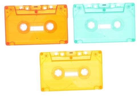 POPETPOP 3 Pièces décoration de Ruban adhésif Cassettes Vierges Cassette à Bande Cassette Audio Vierge microcassettes magnétophone Cassettes de Musique Plastique