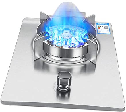 Fornello a gas in acciaio inox, fiamma regolabile per una cottura precisa, ideale per cucina e campeggio all'aperto
