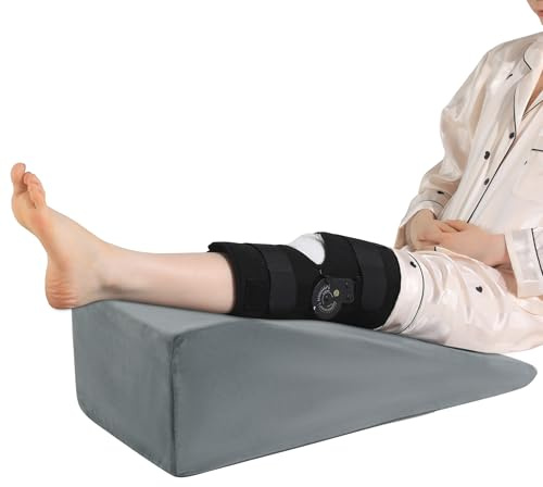ROYALAY Leg Elevation Pillows for After Surgery, Knee Surgery Recovery Equipment with Handle, Leg Lifter Blood Circulation, Knee Replacement Recovery Aids for Hip Foot Ankle, Single