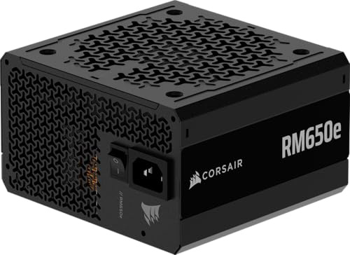 Corsair RM650e (2025) Fuente de alimentación ATX Totalmente Modular con Cable 12V-2x6 Compatible con ATX 3.1 y PCIe 5.1, Cybenetics Gold Eficiencia, Clasificación de condensadores