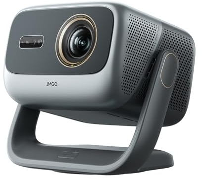 JMGO N5-Ultra 4K Projector, Qualas32 Triple Laser 5200 ISO Lumen, 0.88~1.7:1 Throw Ratio, Dolby Vision, 2x12.5W DTS HD Speaker, MT9681 4G 128G, Android Chinese OS with KD3 Google TV Stick