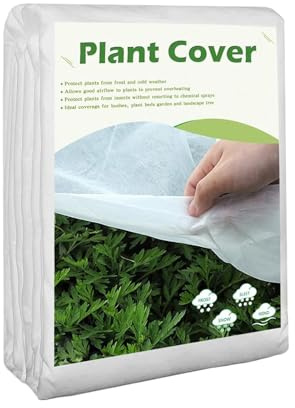 Cubiertas de protección contra heladas para plantas, cubierta gruesa para plantas de invierno, protector solar a prueba de frío, para cama al aire libre, árbol, granja, huerto, patio, jardín
