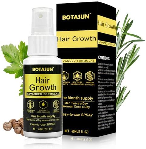 60ml Crescita Capelli Essenza, Calmante Idratare Capelli, Uomini e Donne con capelli sottili, Creare capelli densi e pieni, Migliorare la lucentezza, Adatto per uso quotidiano