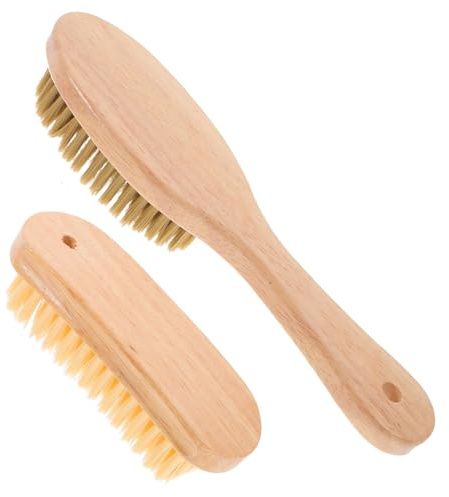 Warmhm Lot de 2 Brosses pour Enlever Le Sable de Plage, Accessoires de Nettoyage de Sable Portables, Compétences Double Poils, Outils Légers Adaptés aux Activités de Plage et Surf