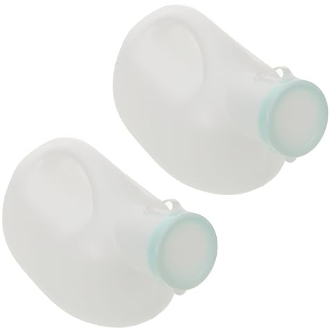 HOLIDYOYO 2piezas Urinario de Coche con Tapa de Plástico Prueba de Derrames Urinario Portátil Masculino para Viajes Coche y Ancianos Inodoro de Emergencia