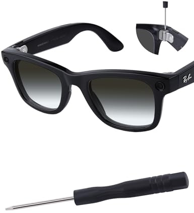Mryok Tournevis T4 pour lunettes de soleil Ray-Ban Meta Wayfarer RW4006 50 mm – Noir