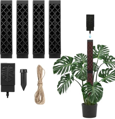 RANJIMA Moosstab für Monstera Rankhilfe Zimmerpflanzen, 103cm Rankhilfe Pflanzstab Monstera mit Pflanzen Gießhilfe, Bodeneinführung, Efeutute Pflanzenhalter für Kletterpflanzen Gartenbepflanzung