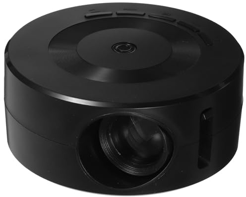 Alipis Miniproyector Portátil Negro Duplicación de Pantalla y Calibración Óptica, para Cine en Casa y Entretenimiento