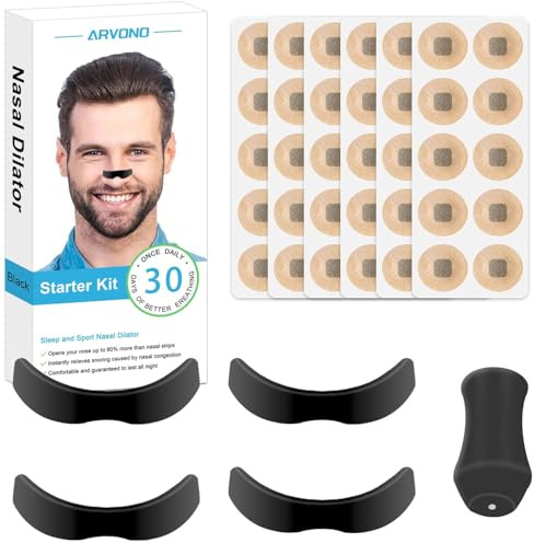 Magnetische Nasenpflaster Schnarchen (60 Stück) - Anti Schnarch Nose Strips, Schnarchstopper & Schnarchschiene für Nasenspreizer besser Atmen, Nasal Strips & Nasenstrips Magnet