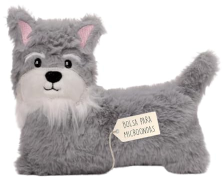 Peluche Térmico de Semillas para Microondas en Forma de Schnauzer – Peluche Calentito con Lavanda para Relajación y Confort en el Hogar