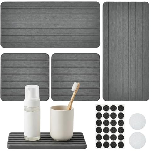 4 Piedras Diatomita para Fregadero Baño 21x10/10x10cm Absorbente Rápido