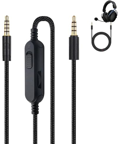Headset Kabel Ersatz für Logitech G PRO X G233 G433 G PRO Gaming Headset | 3,5 mm Kopfhörer Audiokabel, Inline Stummschaltung, Lautstärkeregler mit Mikrofon, with Built In Volume Controller 200cm
