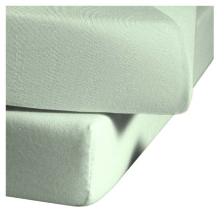 Fleuresse Jerseyspannlaken, jadegrün, 90 x 200 - 100 x 200 cm