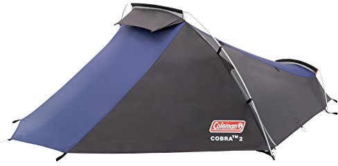 Coleman Cobra 2 Backpacking Tent, Black, Blue, Two Person