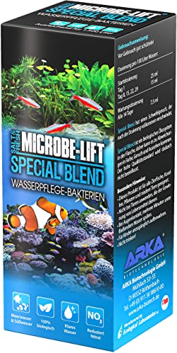 Aquarium Bakterien 118 ml – Reduziert Nitrat & organische Abfälle – Kristallklares Wasser & Geruchstopp – Für Süß- & Meerwasser – 100 % biologische Bakterien – ARKA Special Blend