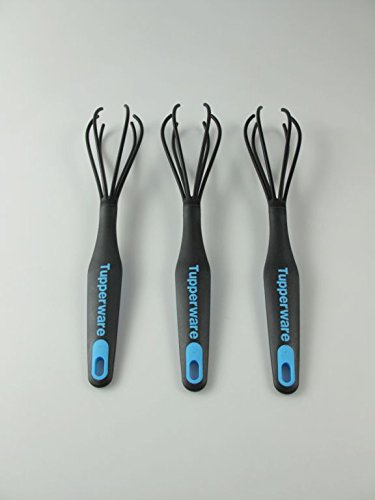 TUPPERWARE Griffbereit Rührbesen (3) blau-schwarz D220 Schneebesen TOP-Rührbesen