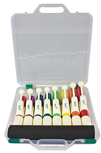 Percussion Plus PP015 Coloured Hand Chimes with Case (Set of 8)
