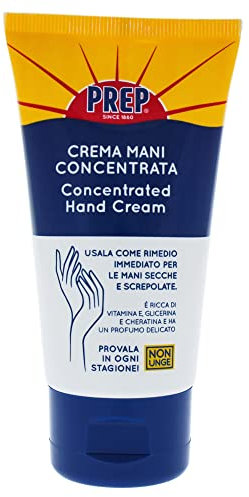 Prep, Crema Mani Concentrata, Con Vitamina E, Glicerina e Cheratina, Profumo Delicato, Non Unge, 75ml
