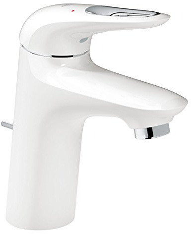Grohe Eurostyle Badarmaturen - Einhand-Waschtischbatterie (DN 15, S-Size, Einlochmontage) moon white/chrom, 23374LS3