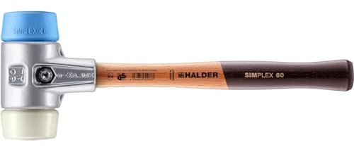 SIMPLEX-Schonhammer, TPE-soft/Nylon; mit Aluminiumgehäuse und hochwertigem Holzstiel | D=60 mm | 3118.060
