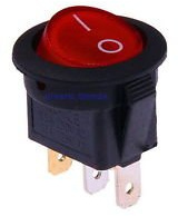 10 x rund Wippschalter rot beleuchtet On/Off-Schalter 3-polig mit Licht 220 V