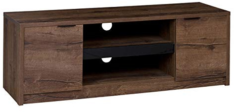 Mirjan24 TV Lowboard, Reton RTV2D R10, Moderne Fernsehschrank, TV Board, TV Tische, TV Lowboard, TV Schrank, Sideboard (Monastery Eiche/Monastery Eiche + Schwarz Hochglanz)