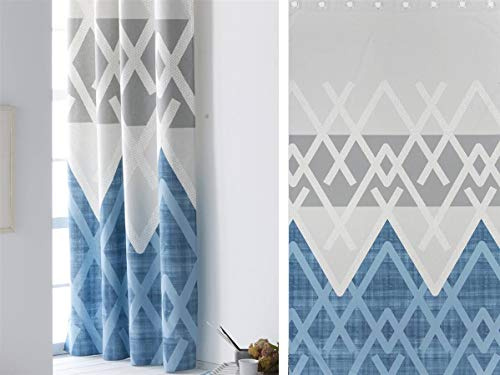 Sansa Lanovenanube Cortina con ollaos AMAN 150x260 cm - Color Azul