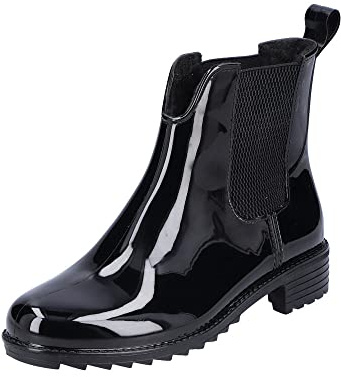 Rieker Damen Chelsea Boots P8280, Frauen Stiefeletten,Schlupfstiefel,flach,Boots,Stiefel,Booties,halbstiefel,Kurzstiefel,schwarz (04),39 EU / 6 UK