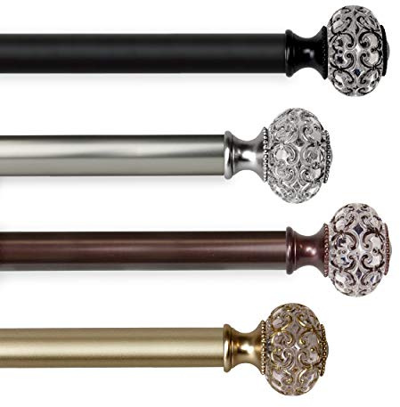A&F Rod Decor - Roy 1 Curtain Rod 120-170 inch - Gold