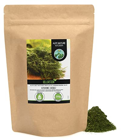 Alpi Nature Dill Tips 250g 8.8 oz, Dried and Rubbed Dill Weed for Pickles, Sauces and Marinades