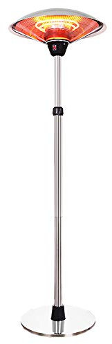 YZJJ Stufa a Fungo Patio per Interno Esterno IP44 - Livelli di Potenza a Tre Livelli Riscaldatore per Patio per Protezione dal surriscaldamento, Resistente alle intemperie, Giardino (220V)