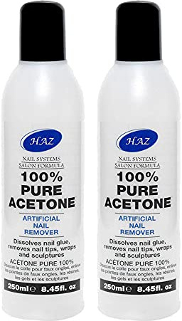 HAZ 100% Acetone Puro 250ml - Confezione da 2