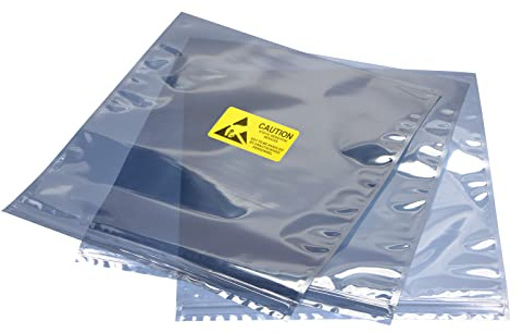 sourcing map 10x Antistatische Taschen Abschirmbeutel 11x13inch(28x33cm) offen Spitze mit Etiketten für Festplatte HDD SSD