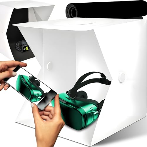 Retoo Scatola luminosa pieghevole Mini studio fotografico tenda luminosa LED illuminazione portatile pieghevole tenda foto cubo luce sfondi