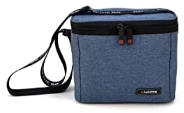 Iris Barcelona - Bolsa Térmica Porta Alimentos 4L Negro - Bolsa Almuerzo, Bolsa Isotérmica para Comida, Lunch Bag Portátil, Bolsa Nevera Pequeña para Trabajo y Pícnic, Mantiene Frío hasta 8 Horas