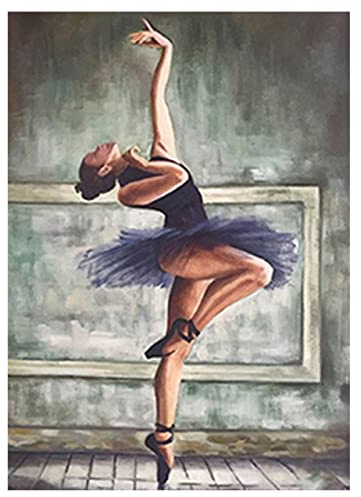 SHEGZHUC Diamond Painting Ballerina 30 x 40 cm Diamond Painting Balletto Paint Diamonds Ballerini Donna Kit Arte Ragazza Ballerina Danza Classica Kit Arte Adulti