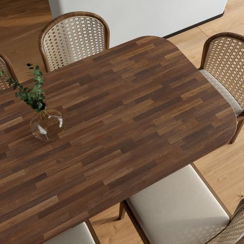 VaryPaper Wood Effect Vinyl Self Adhesive Wallpaper 40cmx200cm Brown Patchwork Contact Paper Furniture Wrap Panel for Living Room Kitchen Cupboard Stickers Worktop Vinyl Covering