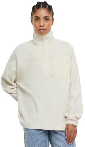Urban Classics Damsweatshirt, dam, polar, fleece, troyer, sand, 4XL, sand, 4XL