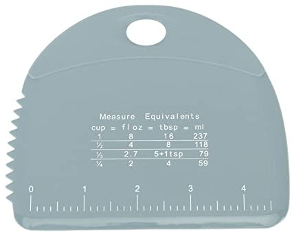 Dough Scraper Dough Cutter Bench Scraper Dough Pastry Scraper Dough Pastry Cutter Chopper Pastry Bread Separator Scale Knife Dough Scraper Food Safe Silicone Dough Cutter Bank (Grey)